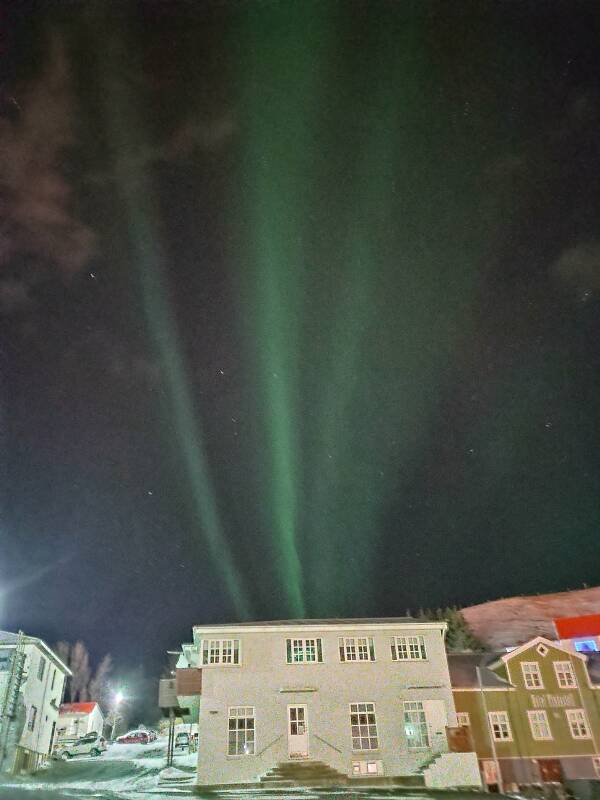 Aurora over Sauðárkrókur.