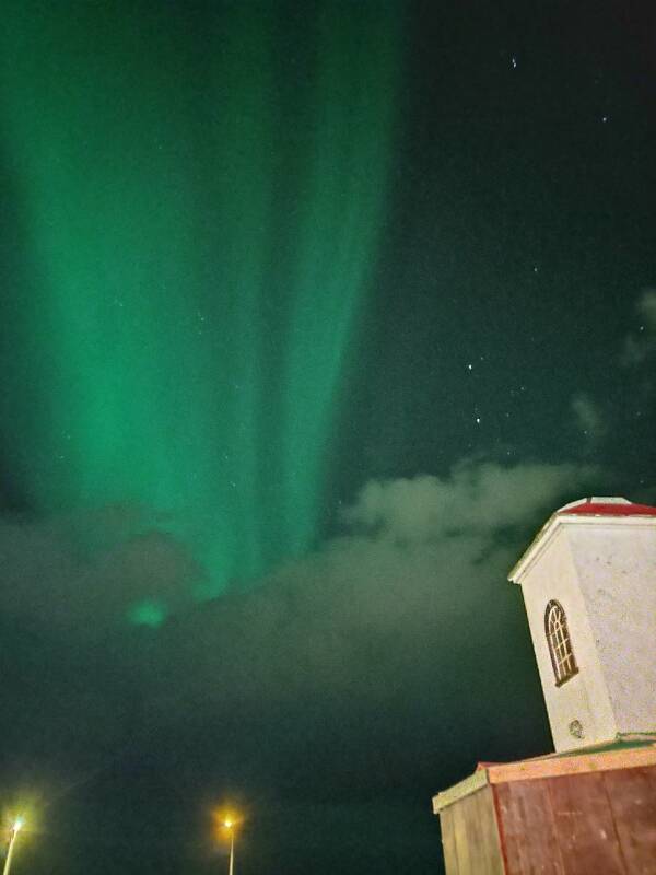 Aurora over Sauðárkrókur.