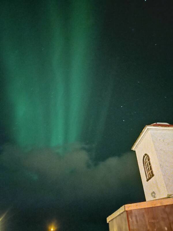 Aurora over Sauðárkrókur.