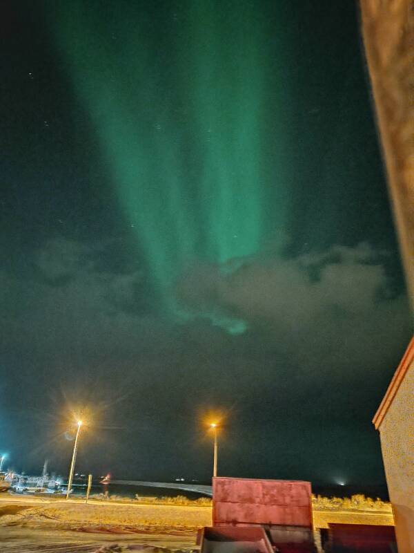 Aurora over Sauðárkrókur.