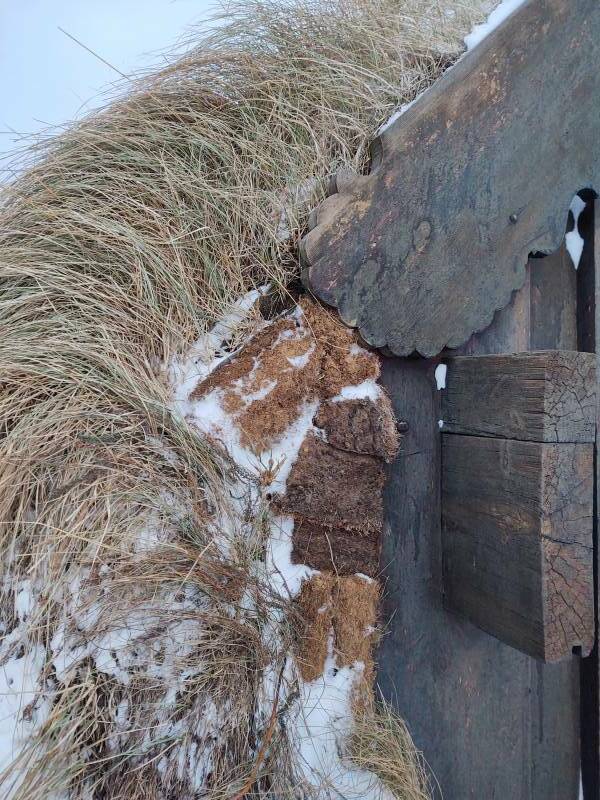 Grafarkirkja, purportedly the oldest turf church in Iceland.