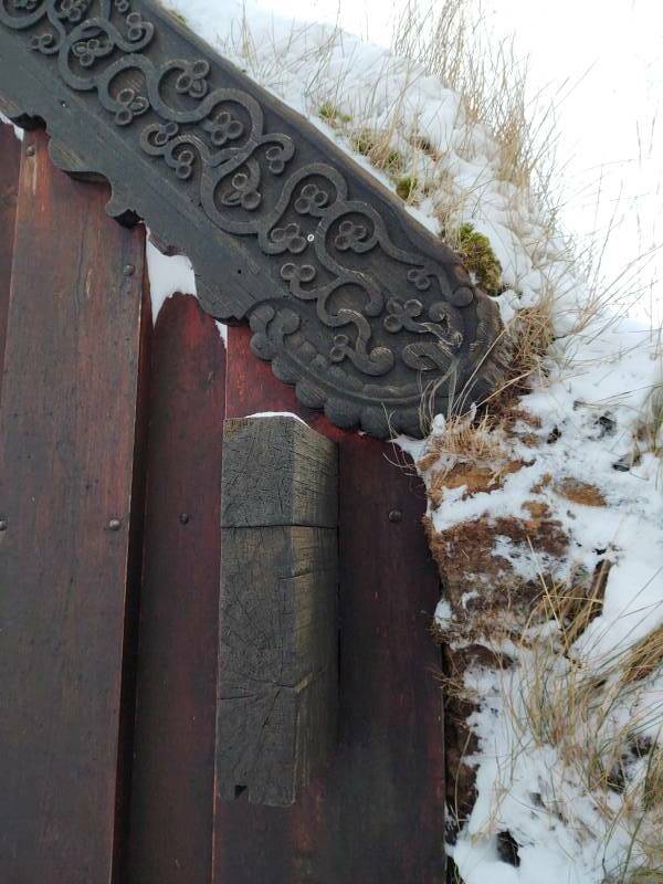 Grafarkirkja, purportedly the oldest turf church in Iceland.