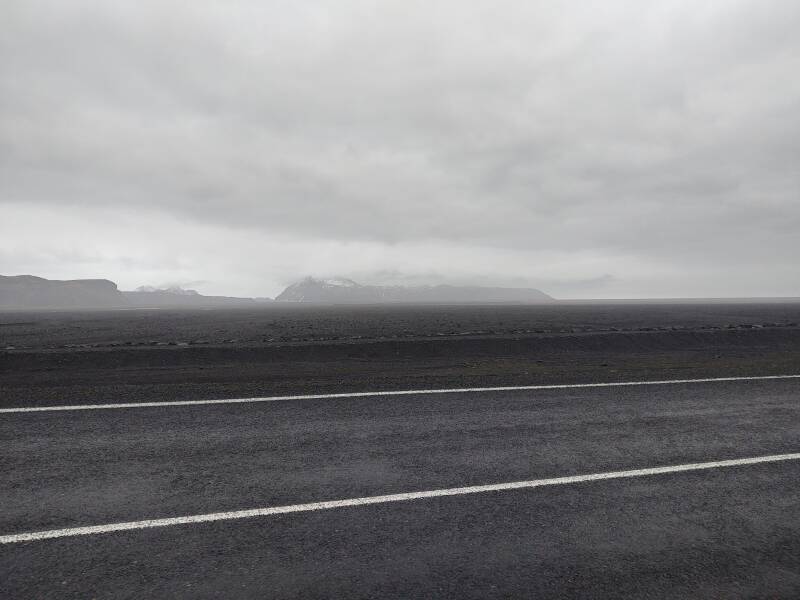 Bleak lava fields along the Ring Road in Iceland.
