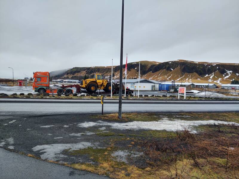 Services in the village of Kirkjubæjarklaustur along the Ring Road in Iceland.