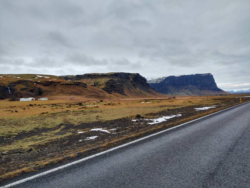 View across the Skeiðarársandur glacial outflow on the Ring Road in Iceland.