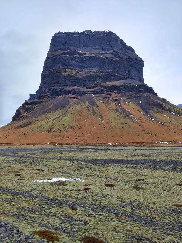 Lava plug along the Ring Road in Iceland.