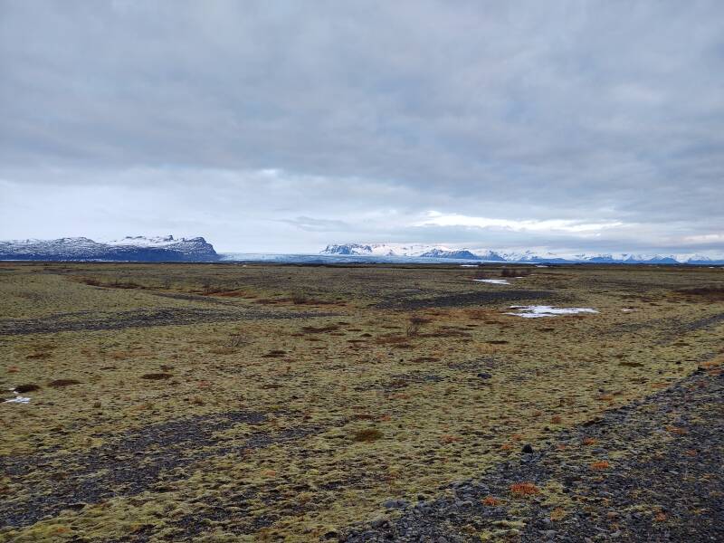 Skeiðarárjökull along the Skeiðarársandur glacial outflow on the Ring Road in Iceland.