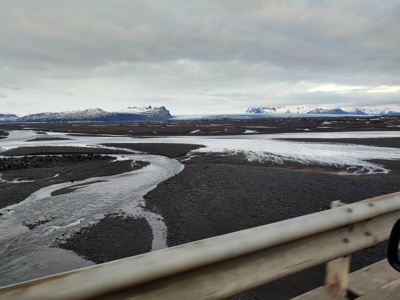 Skeiðarárjökull along the Skeiðarársandur glacial outflow on the Ring Road in Iceland.