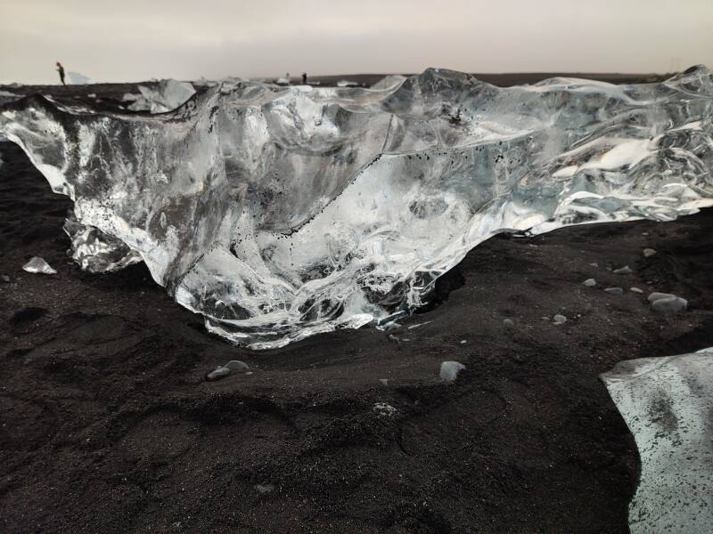 Diamond Beach next to Jökulsárlón 'Glacier Lagoon' on the Ring Road in Iceland.