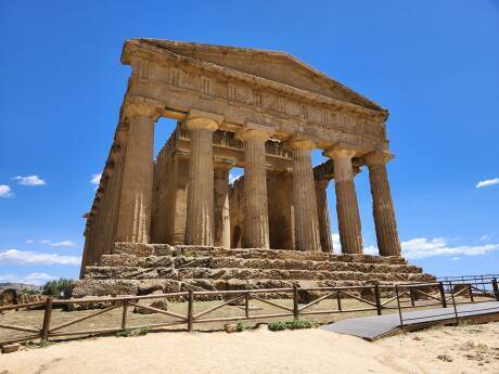 Temple of Concordia at Valle dei Templi outside Agrigento.