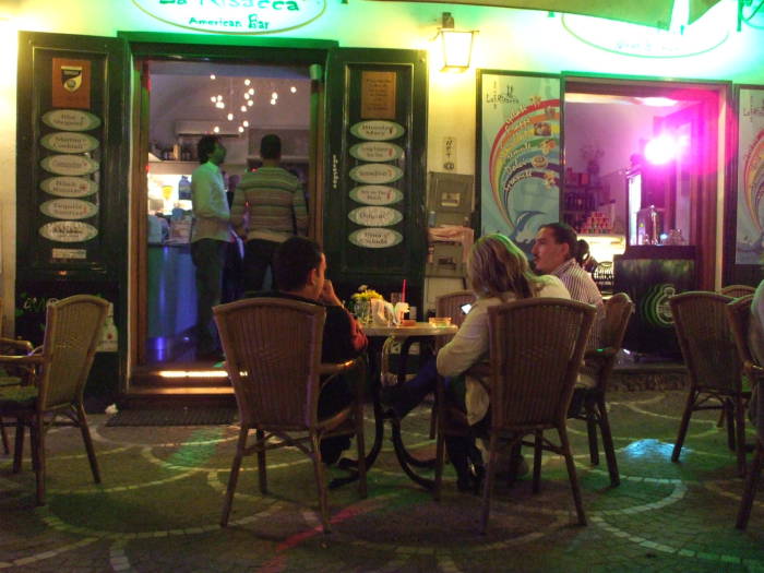 Cafes in Atrani's Piazza Umberto.