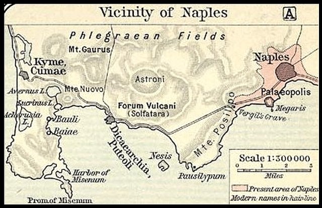 Map of the vicinity of Naples.