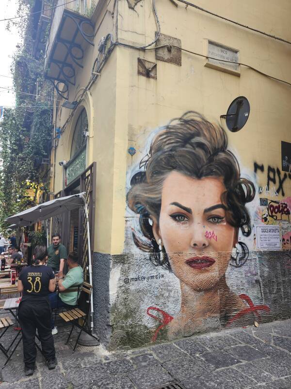 Mural of Sophia Loren.