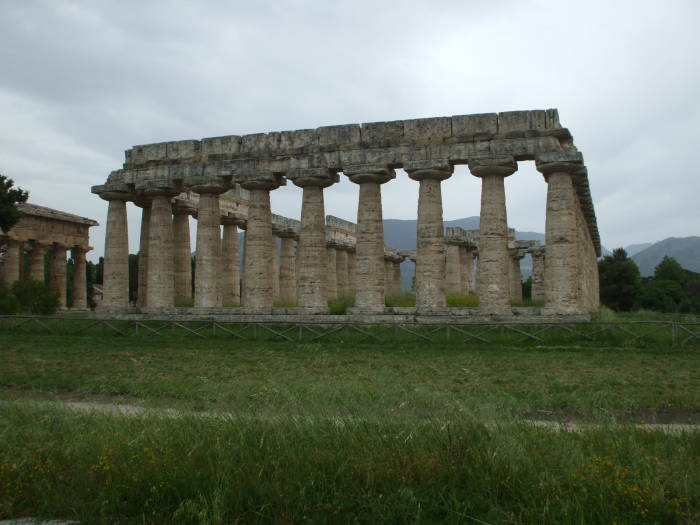 Temple of Hera at Paestum, south of Salerno, Italy.