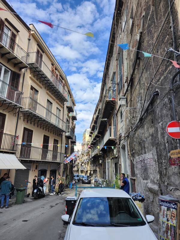 View down a street in the Kalsa.
