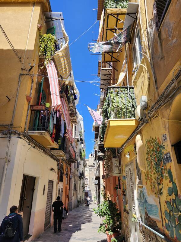 View down a street in the Kalsa.