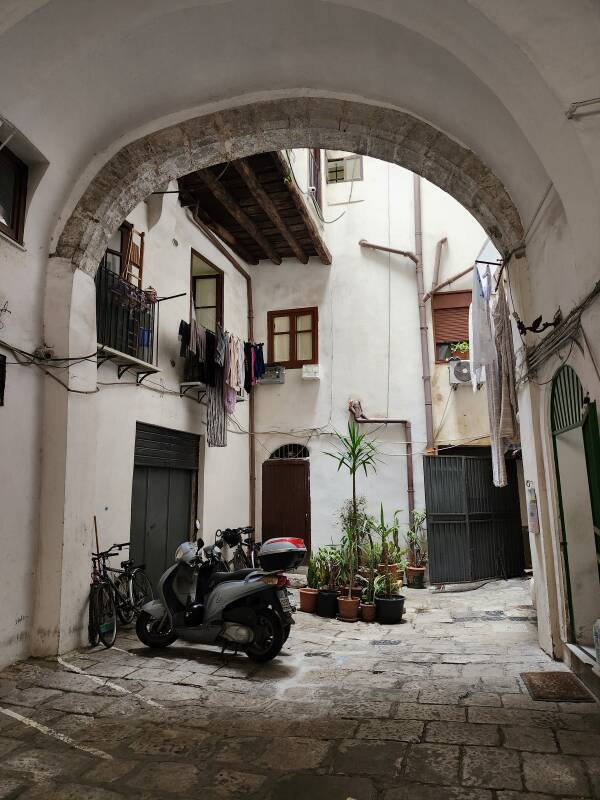 Interior courtyard in the palazzo.