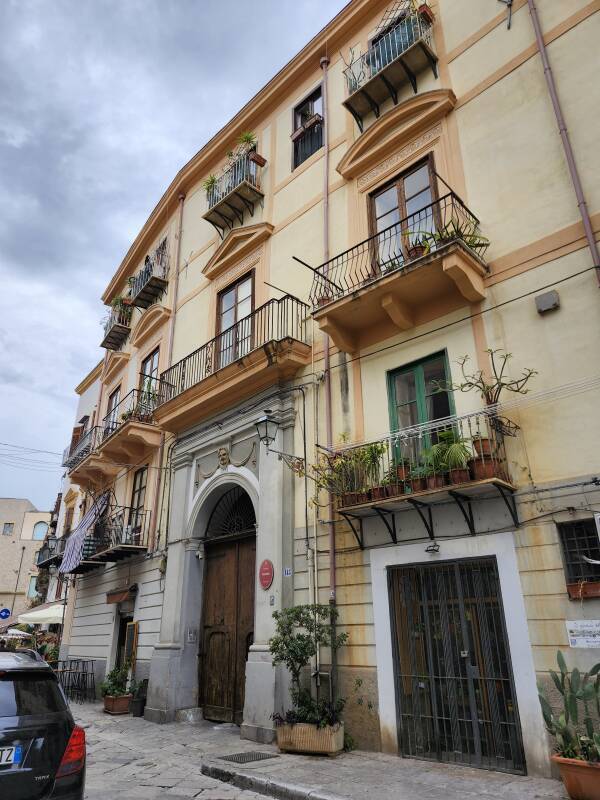 Exterior of 18th century Palazzo Cannitello.