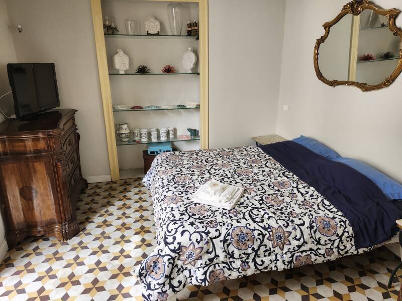 My bedroom within the 18th century Palazzo Cannitello.