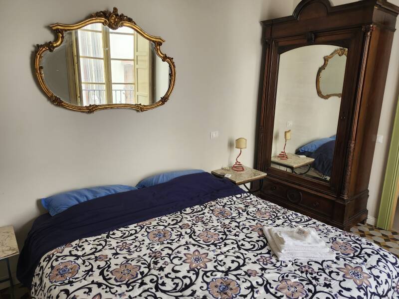 My bedroom within the 18th century Palazzo Cannitello.