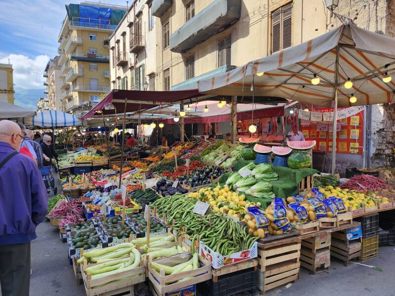 Fruit and vegetable seller.