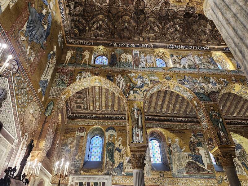 Intricate muqarna ceiling.