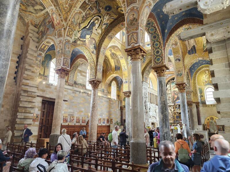 Diagonal view across the original interior.