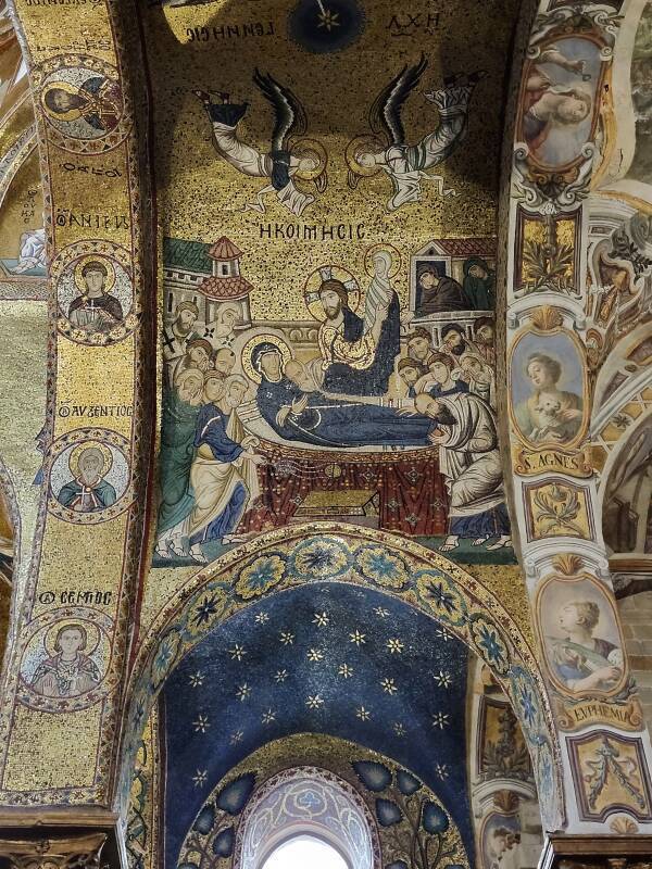 Mosaic of the Koimesis or Dormition.