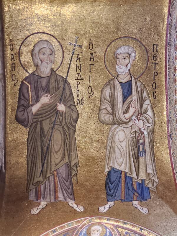 Mosaic of Andrew and Peter.