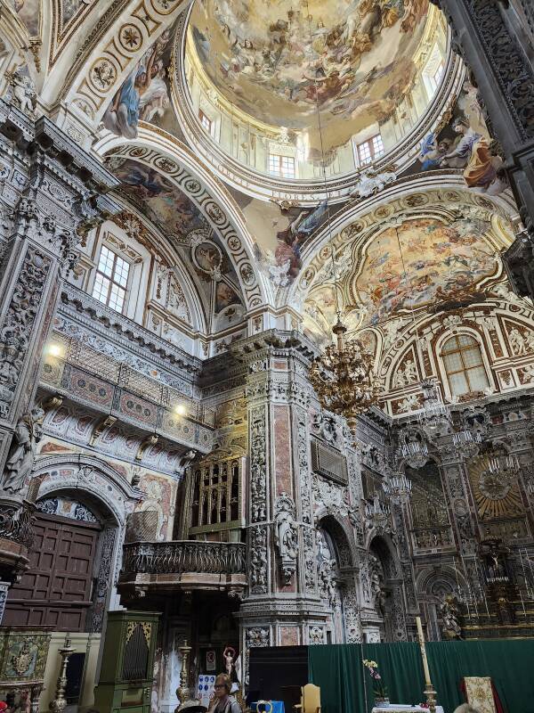 Baroque and Rococo decoration in Chiesa Santa Caterina d'Alessandria.