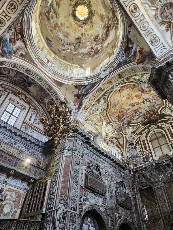 Baroque and Rococo decoration in Chiesa Santa Caterina d'Alessandria.