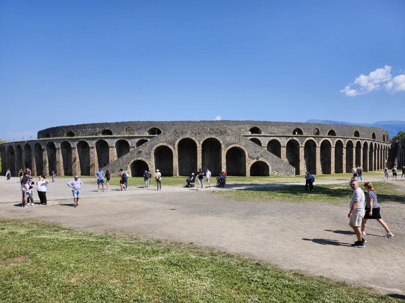 The amphitheatre at Pompeii.