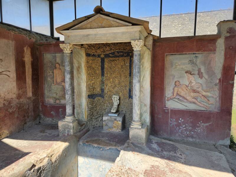 Frescoes in Casa di Octavius Quartio in Pompeii.