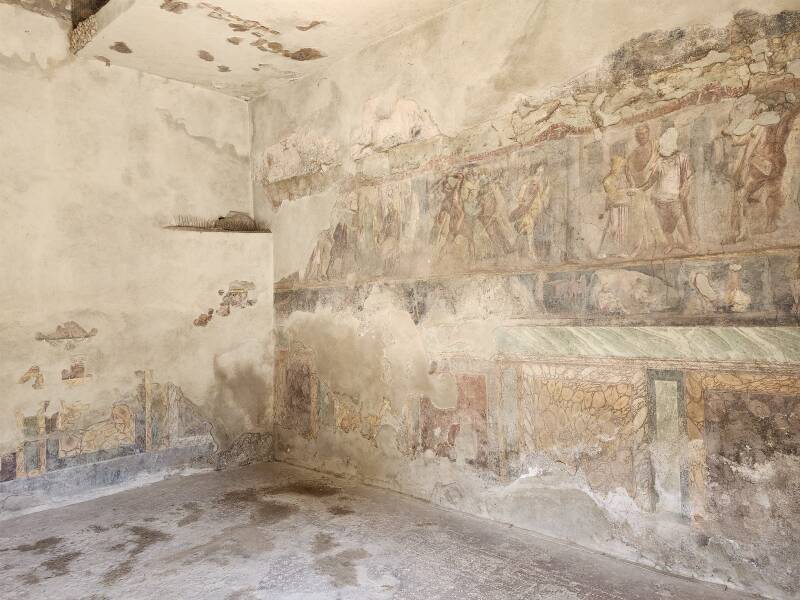 Frescoes in Casa di Octavius Quartio in Pompeii.