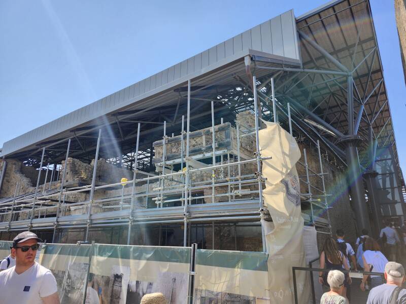 New scientific excavation along the north side of Via dell'Abbondanza in Pompeii.