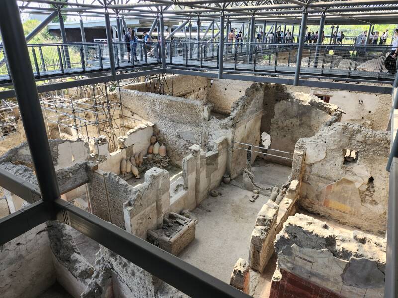 New scientific excavation along the north side of Via dell'Abbondanza in Pompeii.