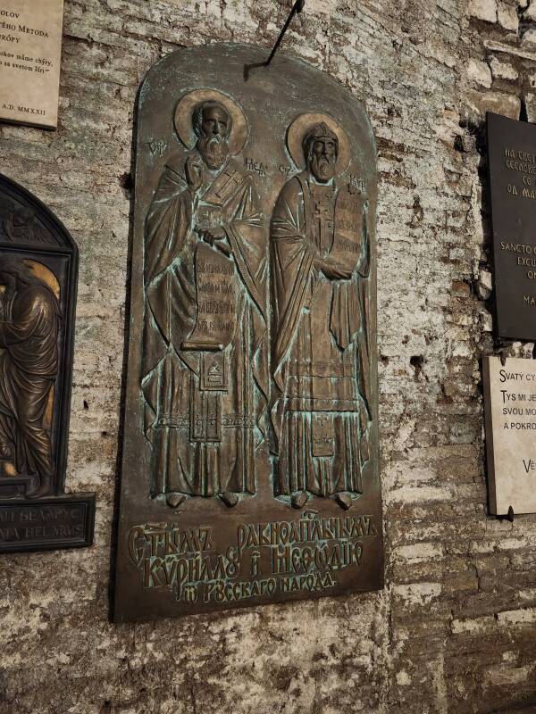 Memorials at purported tomb of Cyril.