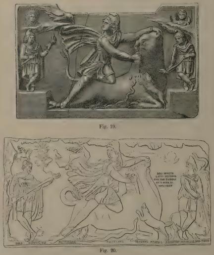Figures 19 and 20 on page 194 of Cumont's book: drawings of a tauroctomy.