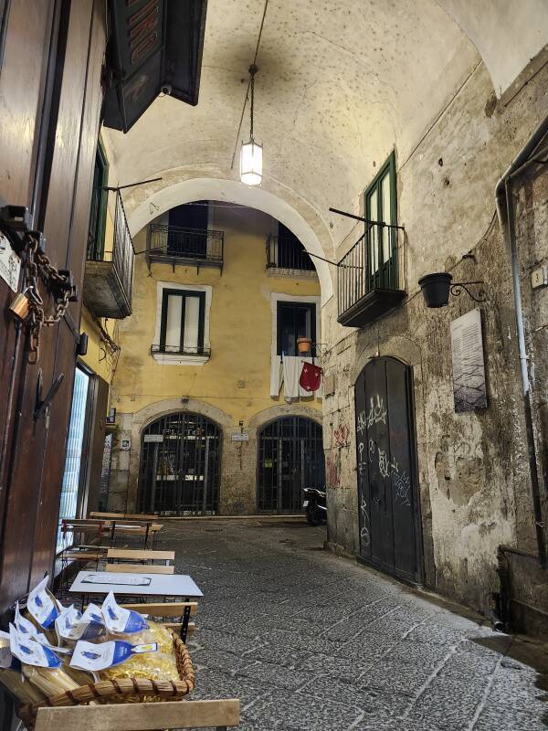 Night view in Salerno.
