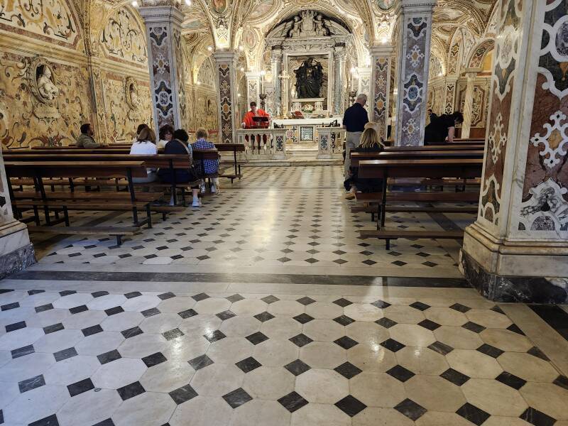 Moisture on the floor thought to be manna emenating from Matthew's remains.