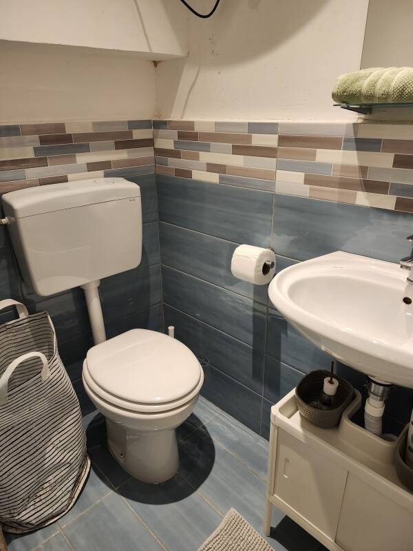 Toilet and sink.