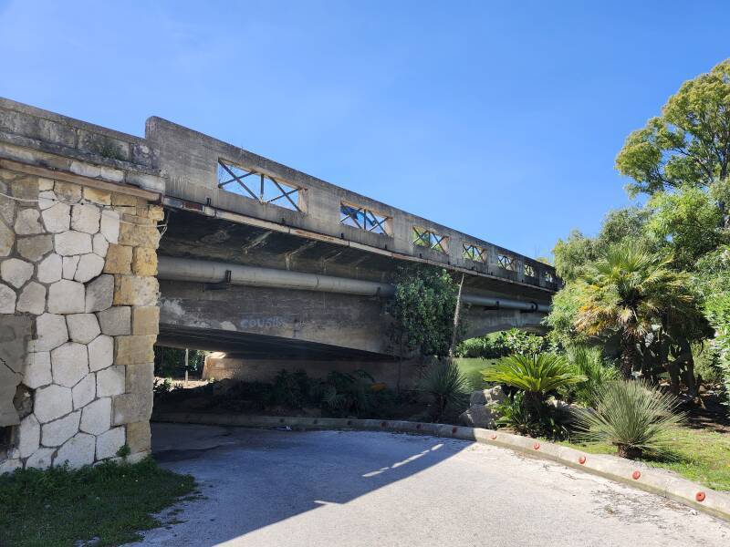 North end of the highway bridge.