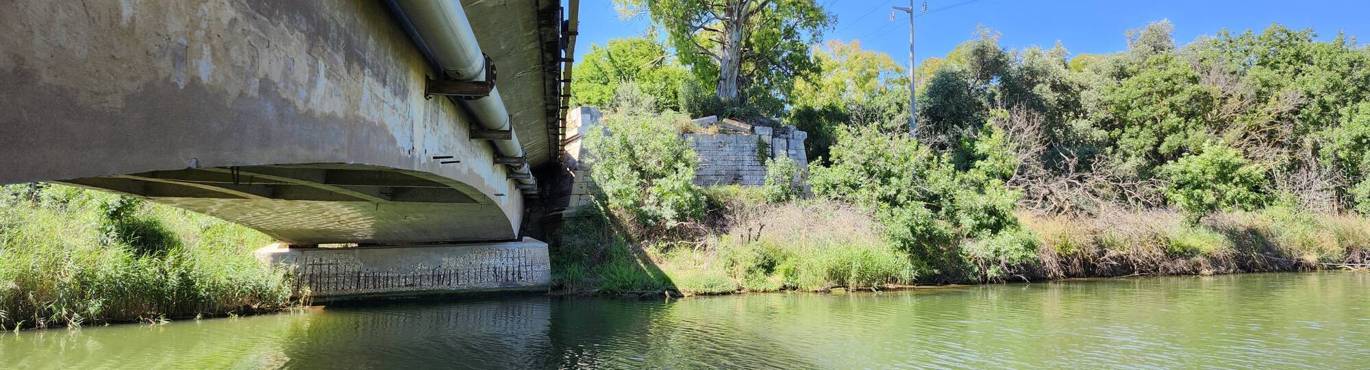 View beneath the replacement bridge for Ponte Grande, target of Operation Ladbroke.