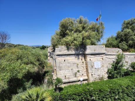 Abutment of bridge that was seized in Operation Ladbroke, one of the initial stages of Operation Husky, the Allied invasion of Sicily.