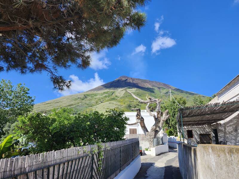 View of Stromboli as I leave my lodging.