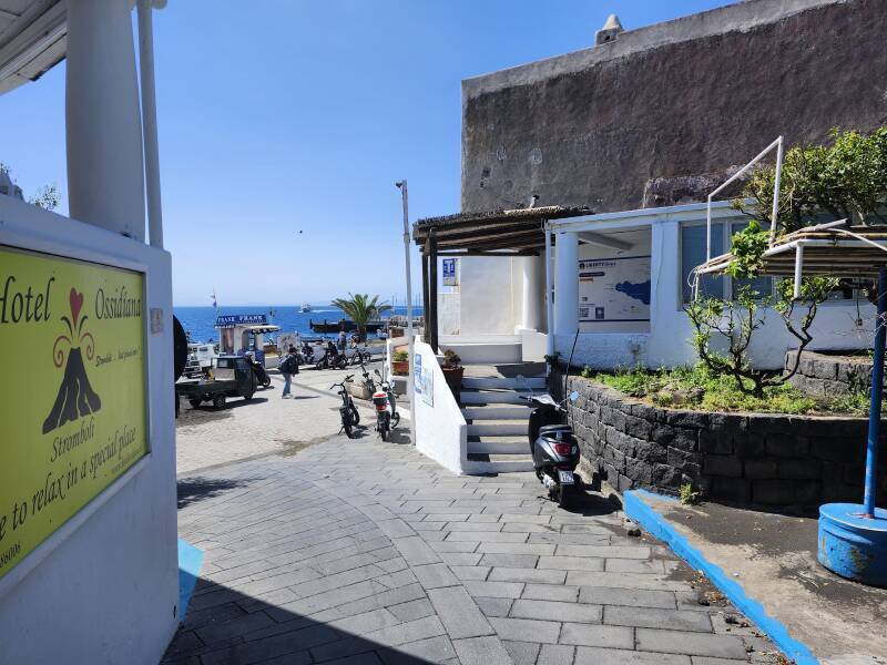 Tabacchi and ferry ticket office.