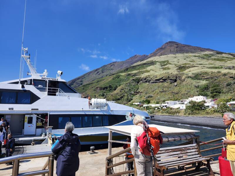 Boarding the ferry.