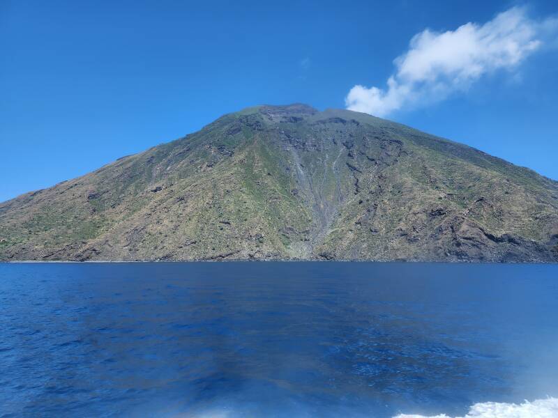 Stromboli from the sea.