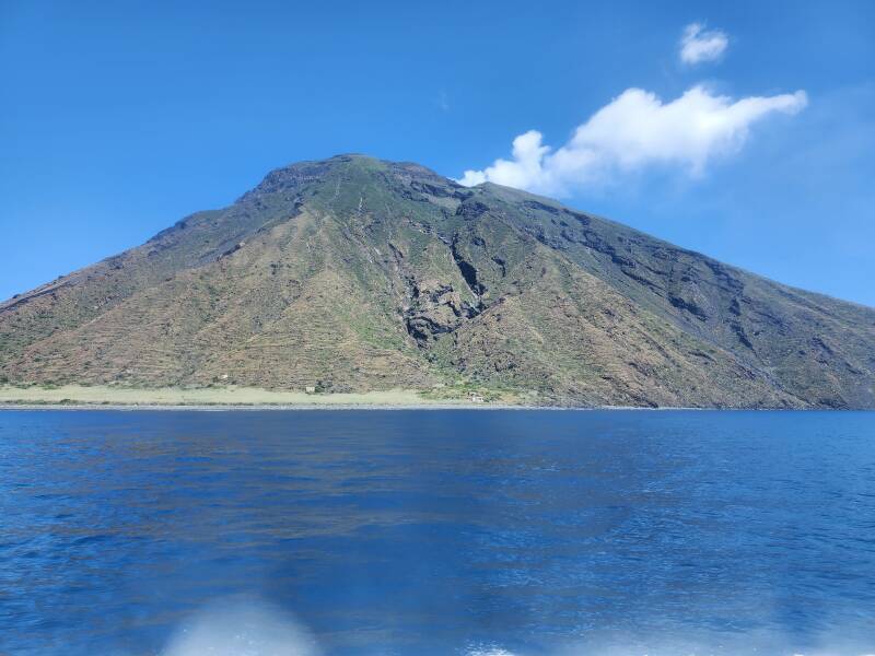 Stromboli from the sea.