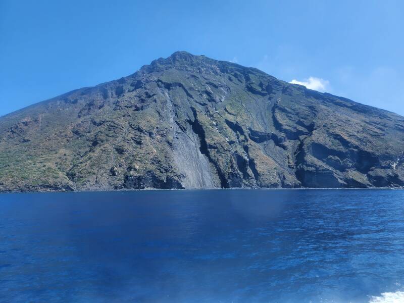 Stromboli from the sea.
